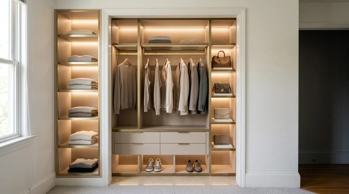 Boutique-style closet example