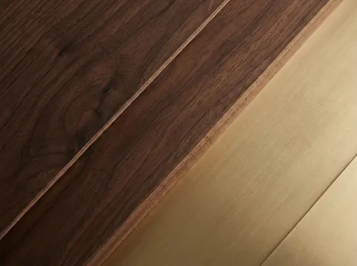 Walnut + Brass