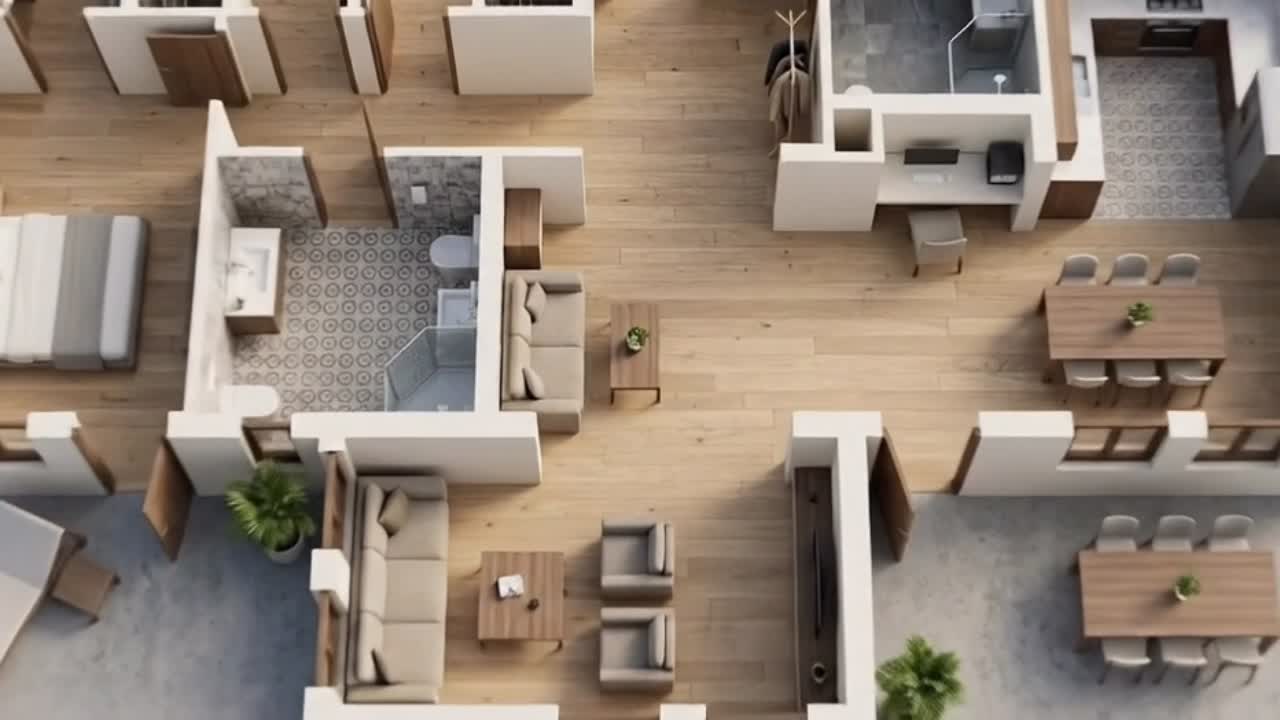 2D floorplan converting into a 3D render