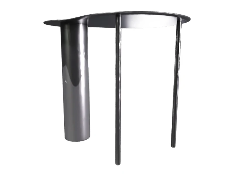 Source photo of the Chrome Side Table, converted to a 3D model