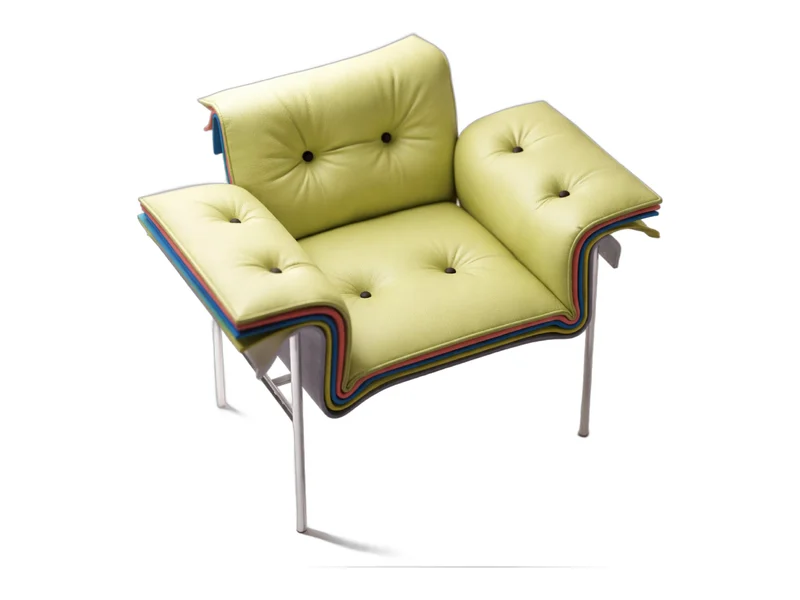 Source photo of the Layered Lime Armchair, converted to a 3D model