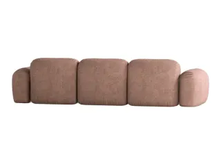 Example furniture photo: a blush pink three-seater sofa with rounded modules