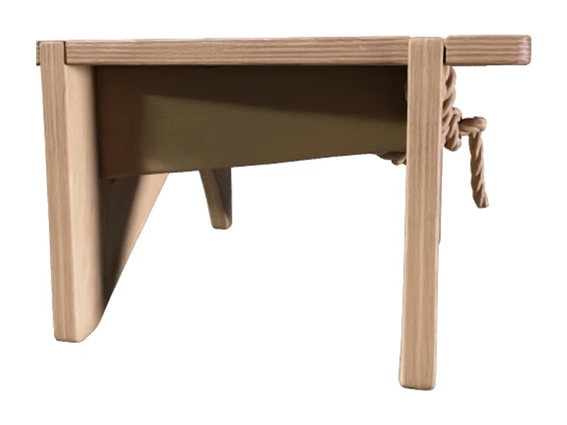 Source photo of the Flat-Pack Oak Stool, converted to a 3D model