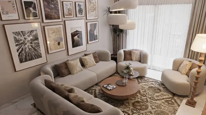 Salon-style gallery wall example