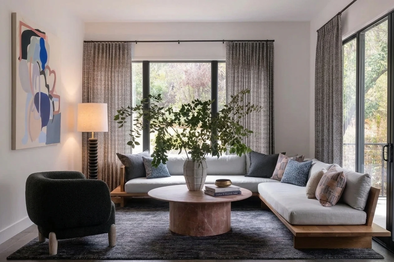 Living room after AI layout optimization