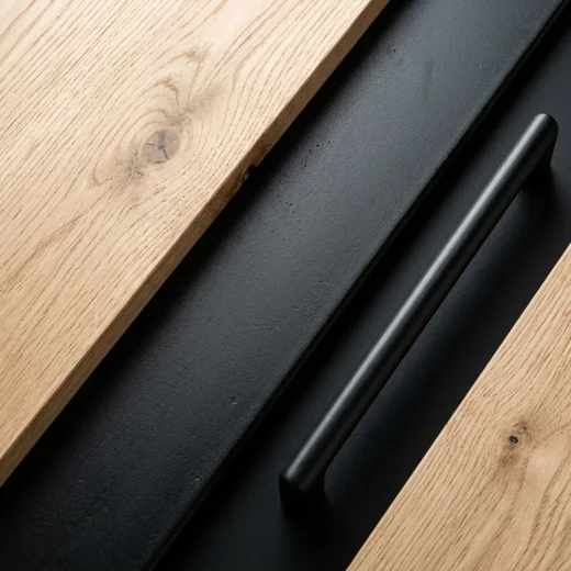 Oak + Black Steel
