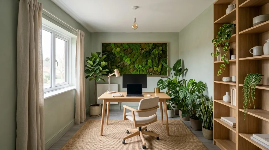 Biophilic home office example