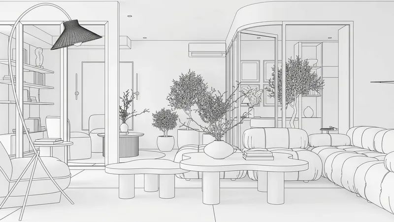 Line Drawing render style