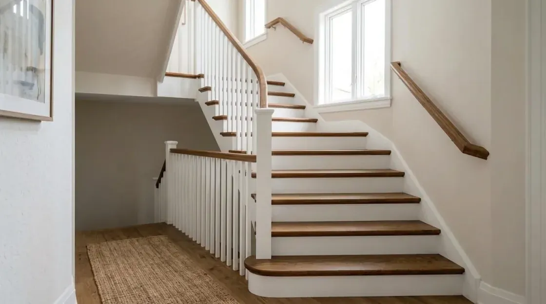 Classic oak staircase example