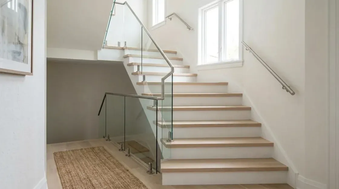 Glass balustrade staircase example
