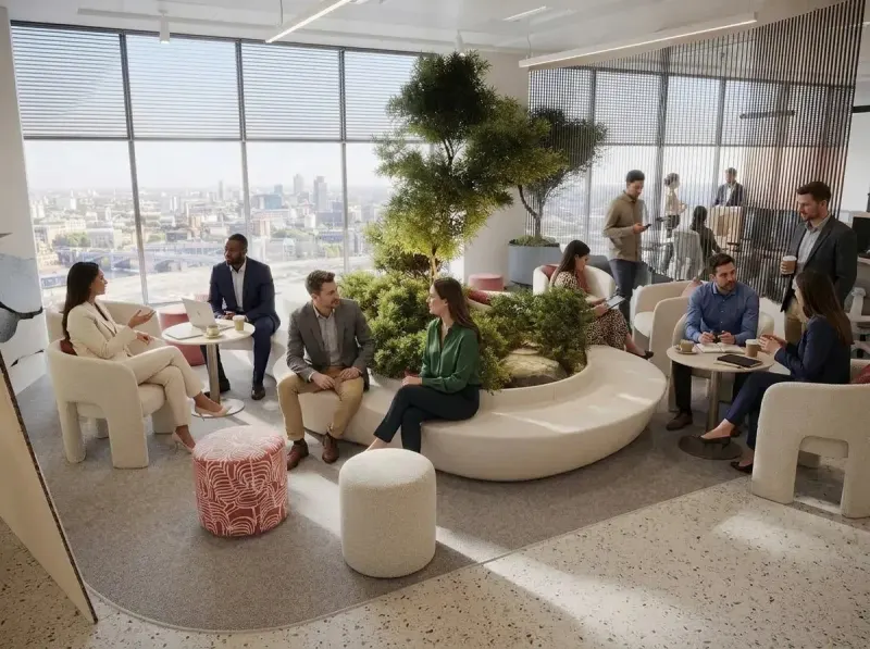 Office designed with MeltFlex AI: Business, Sky Lounge