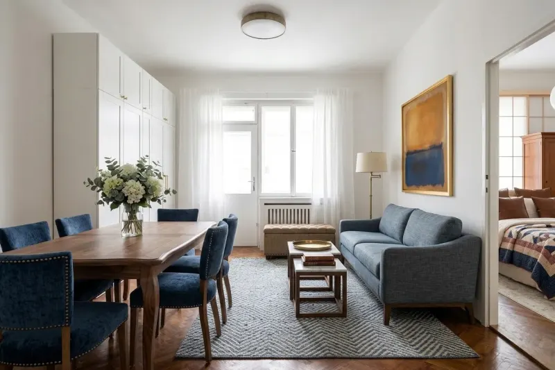 Living Room designed with MeltFlex AI: One Empty Living Room — 4 Interior Design Styles