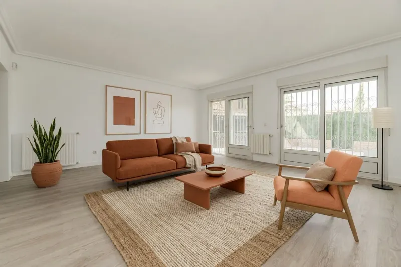 Living Room designed with MeltFlex AI: Rental Apartment 5 Styles