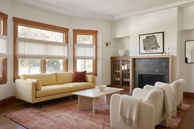 Living Room designed with MeltFlex AI: Fireplace Living Room 4 Ways