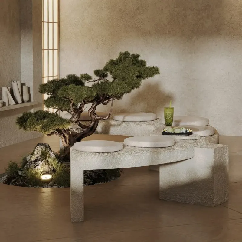 Restaurant designed with MeltFlex AI: Matcha Cafe Blossom Tree