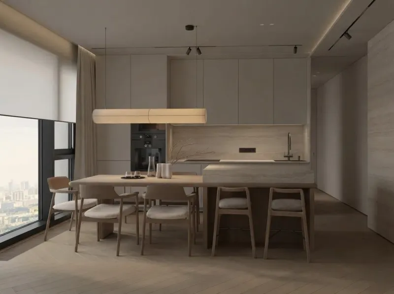 Living Room designed with MeltFlex AI: Metropol Cream Lounge