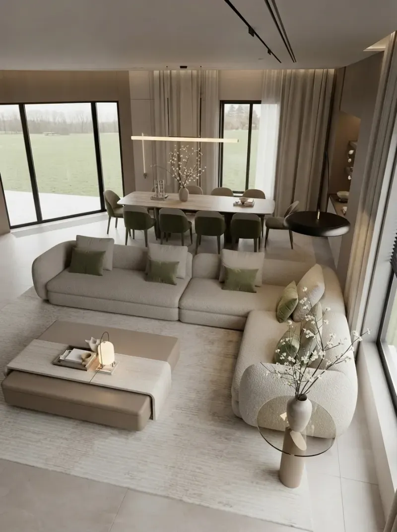 Home Office designed with MeltFlex AI: Open Plan With Desk Nook