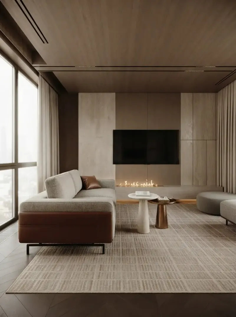 Living Room designed with MeltFlex AI: Neoclassical Living Room