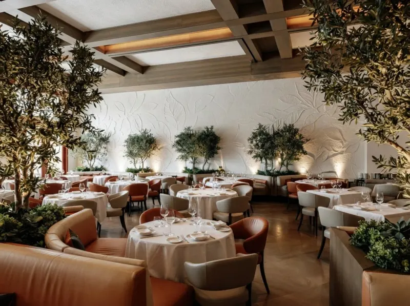 Restaurant designed with MeltFlex AI: Olive Tree Plaster Restaurant