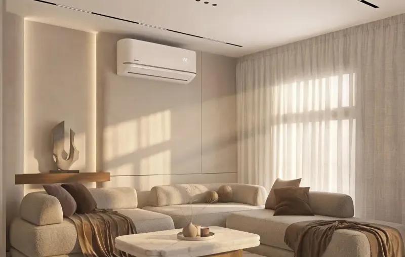 Living Room designed with MeltFlex AI: Organic Warmth Open Living