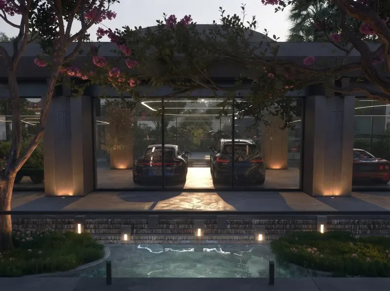 Garden designed with MeltFlex AI: Resort Style Family Garden