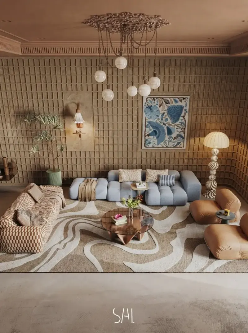 Living Room designed with MeltFlex AI: Resort-Style Living Room