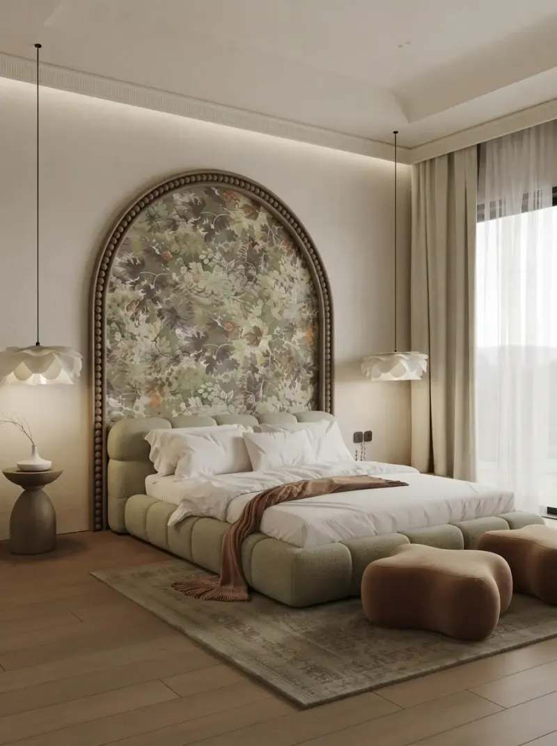 Bedroom designed with MeltFlex AI: Serene Modern Bedroom