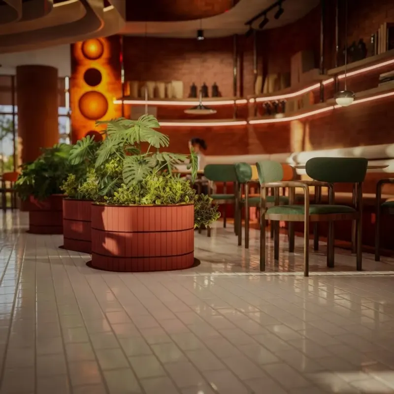 Restaurant designed with MeltFlex AI: Terracotta Cafe Arches