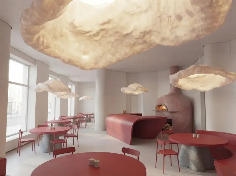 Restaurant designed with MeltFlex AI: Terracotta Pizzeria Dining Room