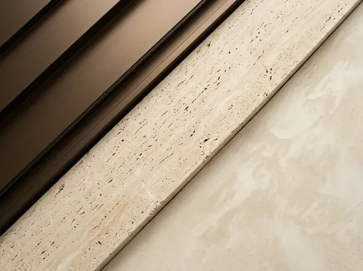 Bronze + Travertine