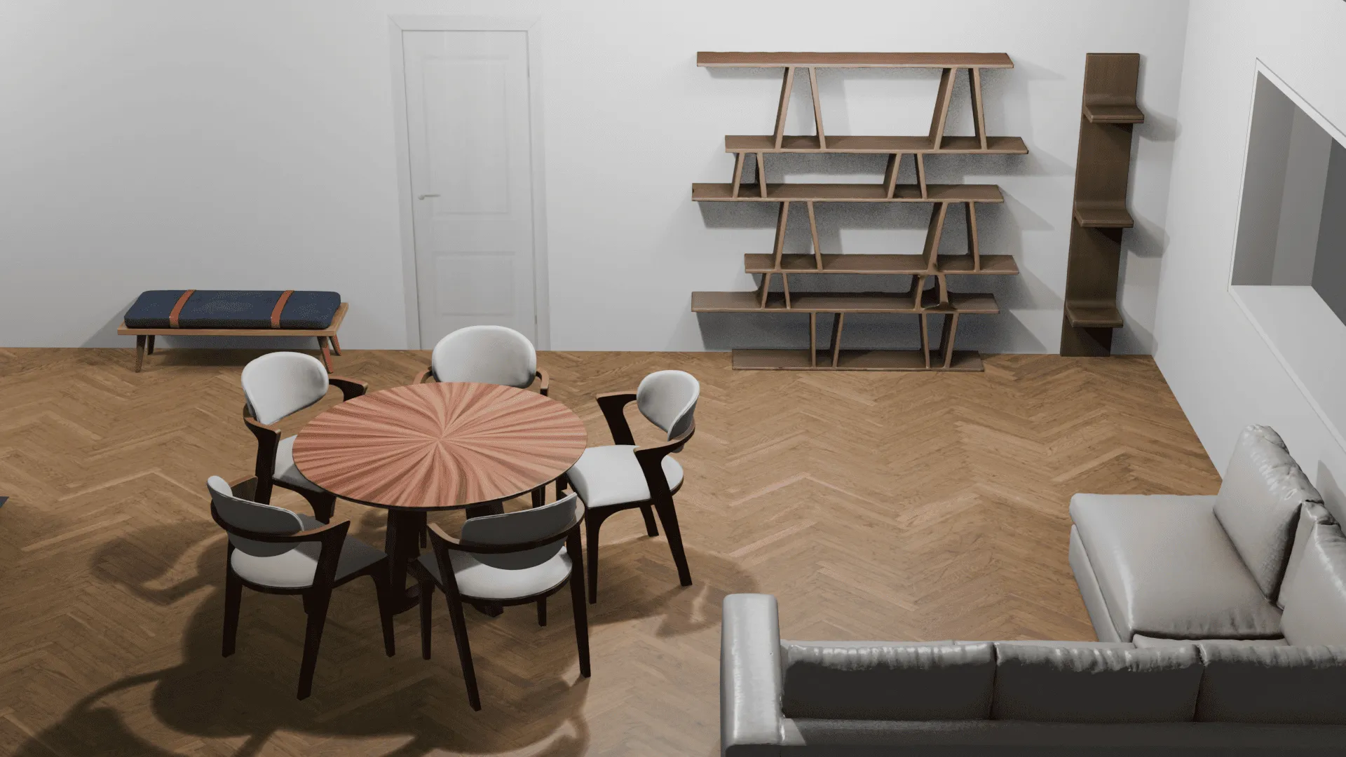 Empty room before AI furniture visualization