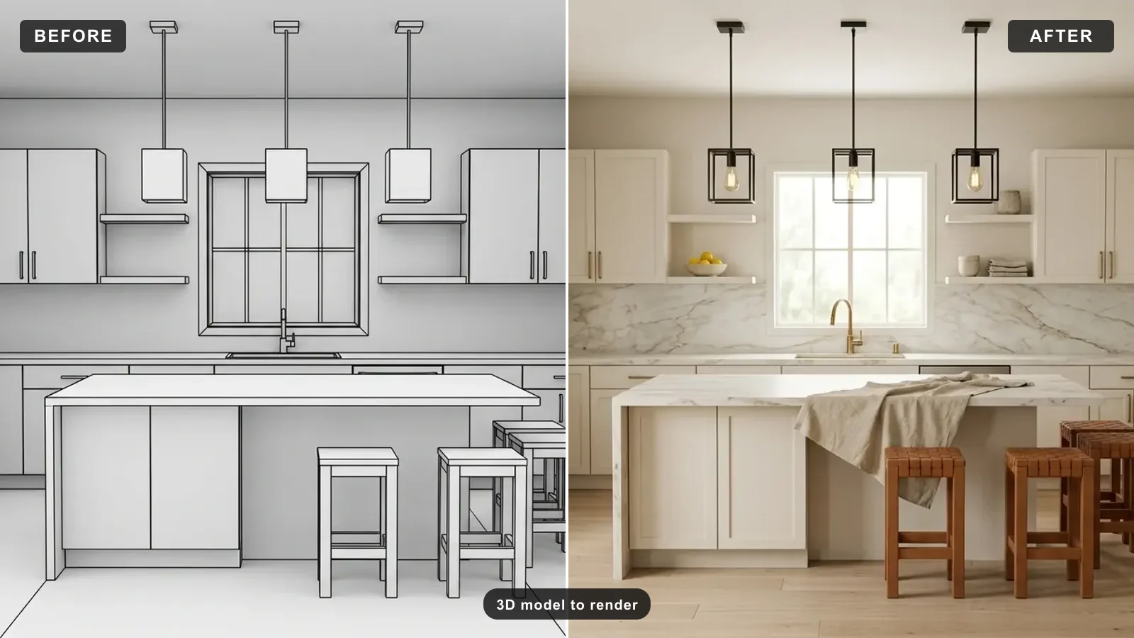 3D Model to Photorealistic Render: No V-Ray, No Wait (2026)