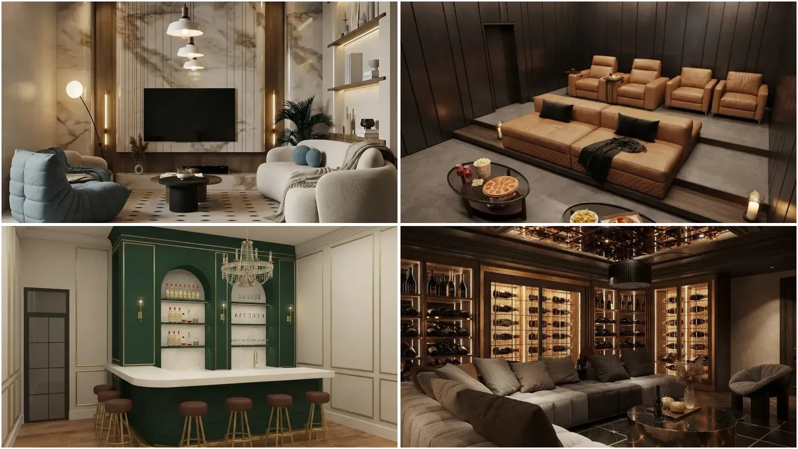40 AI Basement Design Prompts (Finished, Unfinished, Low Ceiling)