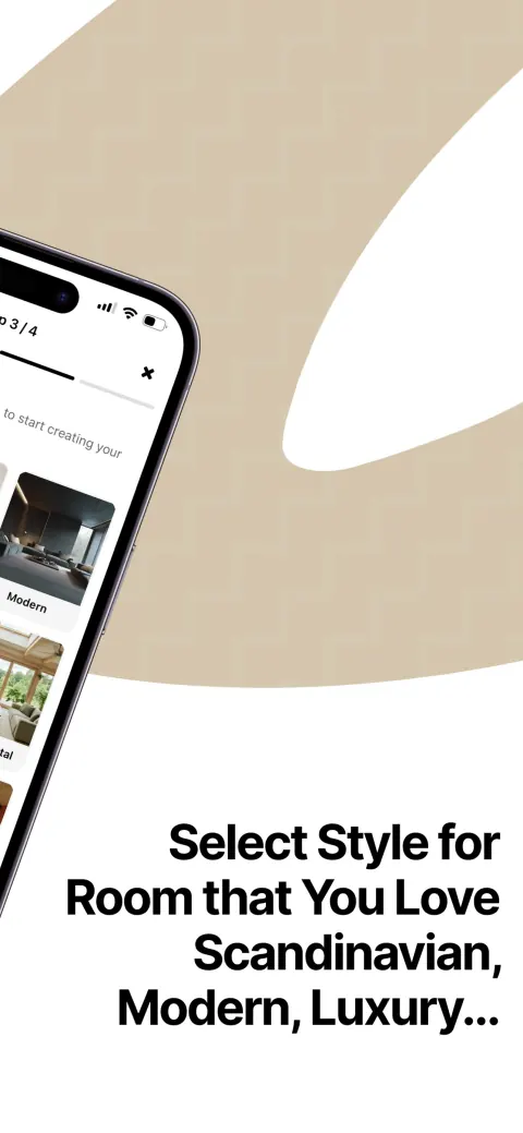 AI redesigned living room result with shoppable furniture in the MeltFlex app