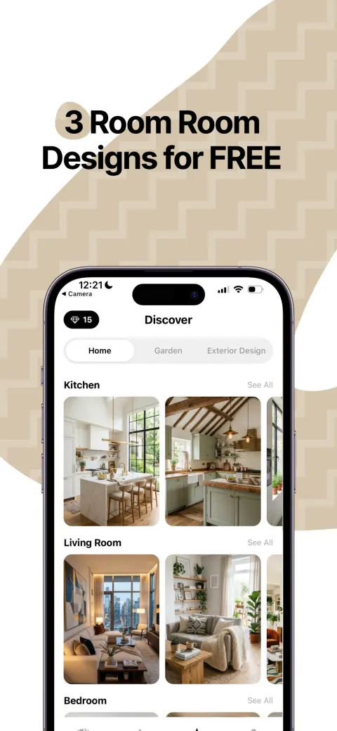 Finished AI interior design ready to share from the MeltFlex app