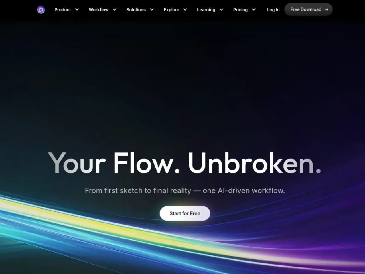 D5 Render landing page screenshot