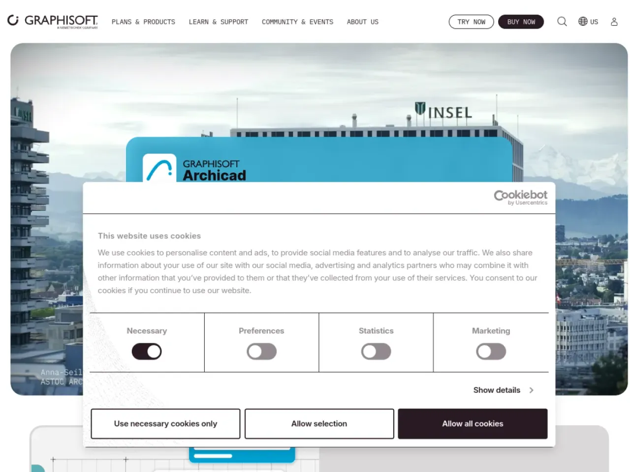 Archicad AI Visualizer landing page screenshot