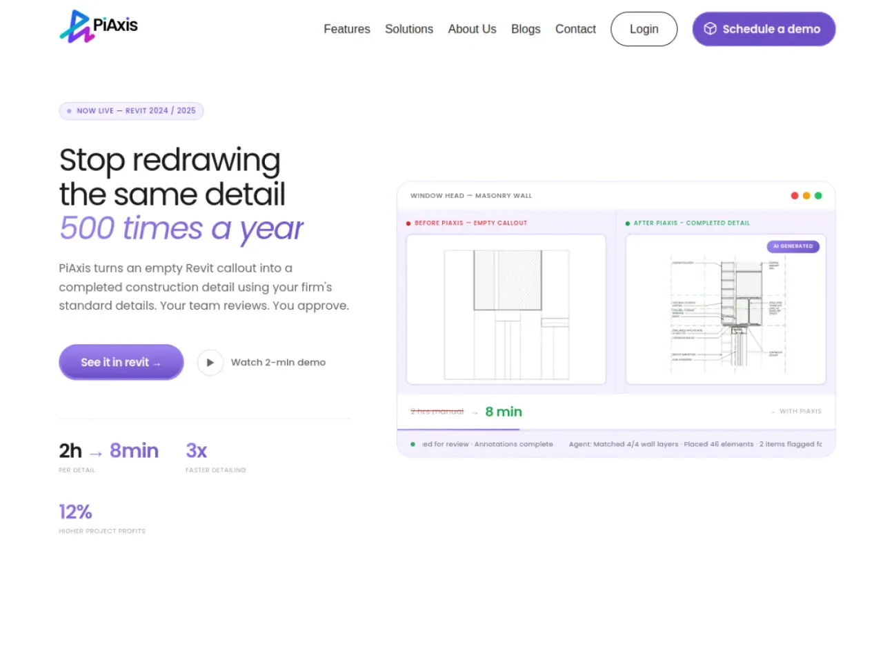 Piaxis landing page screenshot
