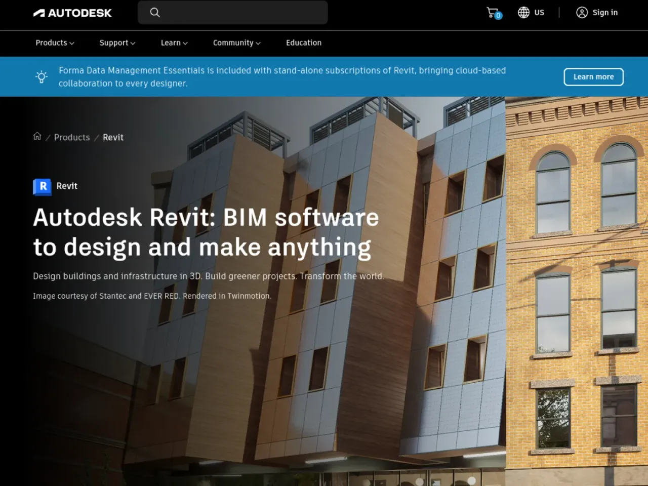 Autodesk Revit AI landing page screenshot