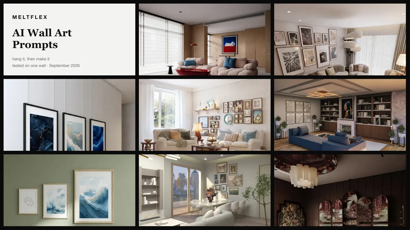 25 AI Wall Art Prompts to Hang Art on Your Own Wall