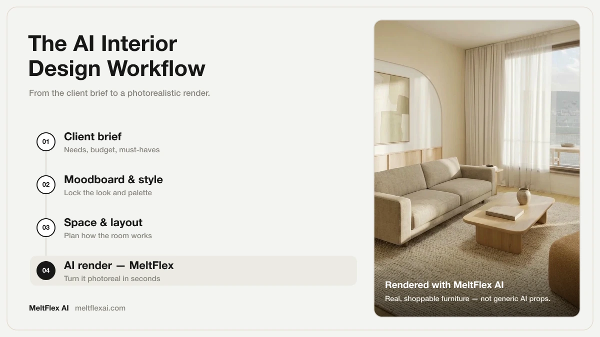 The AI Interior Design Workflow: From Brief to Pro Render