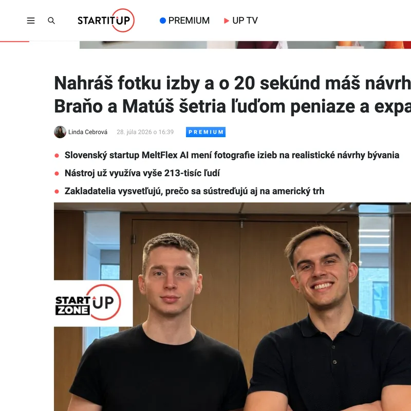 Startitup interview with the MeltFlex founders Braňo Hrivňák and Matúš Koleják