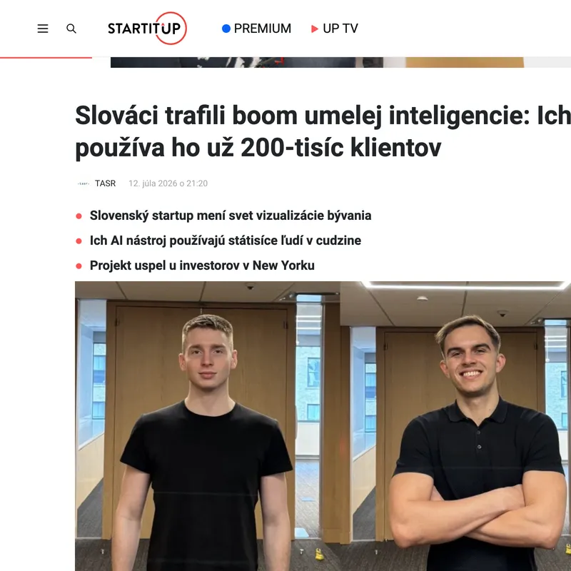 Startitup news article: Slováci trafili boom umelej inteligencie, ich nástroj dobyl USA