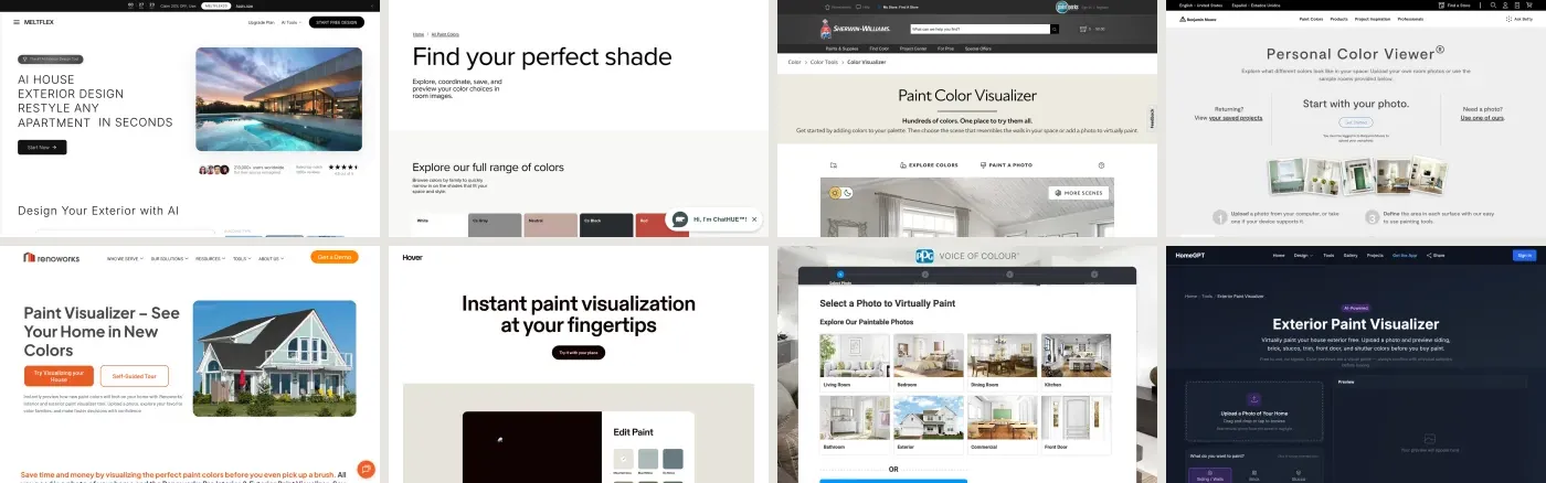 Exterior paint visualizers compared