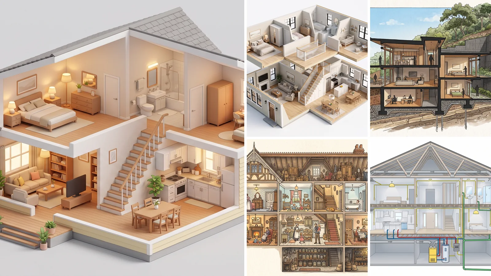 House Cross Section Prompts: 24 Cutaway Styles, Tested