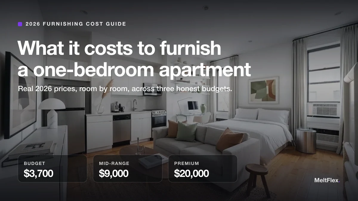 How Much Does It Cost to Furnish a One-Bedroom Apartment in 2026? Real Prices, Room by Room, 3 Budgets