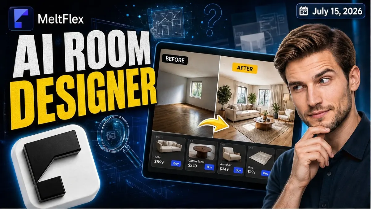 Independent video review testing MeltFlex AI interior design generation on real room photos