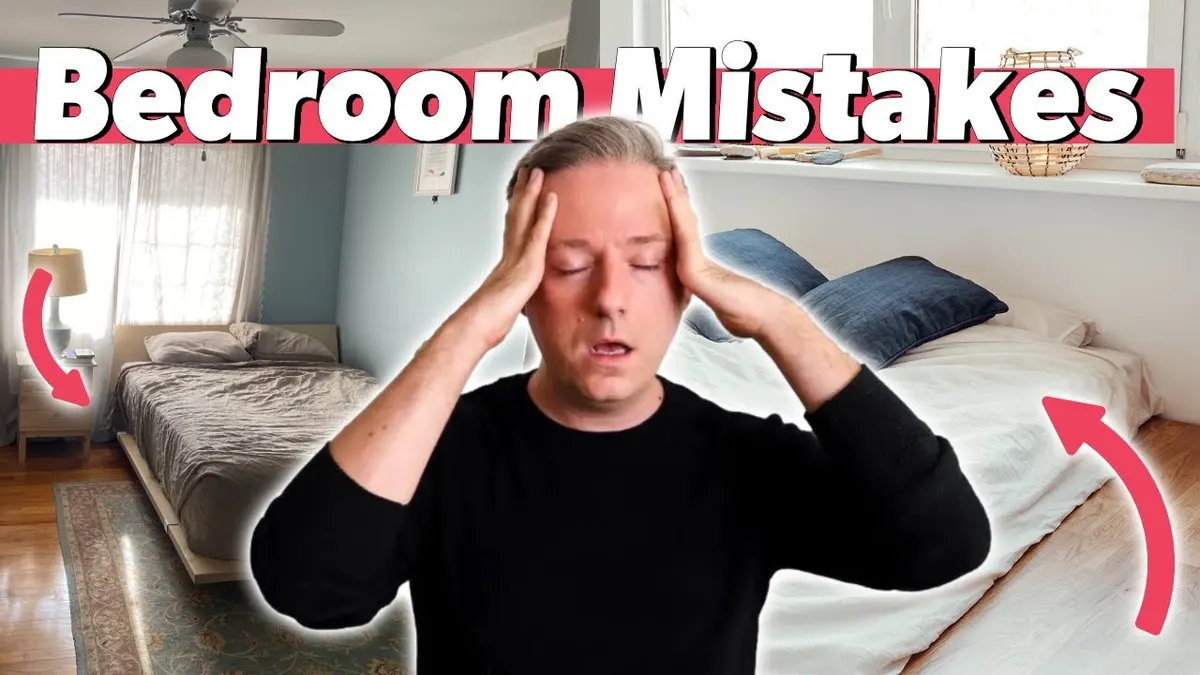 Interior designer Nick Lewis explaining common bedroom design mistakes and how to fix them
