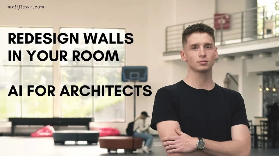 An accent wall being restyled from one photo with MeltFlex AI