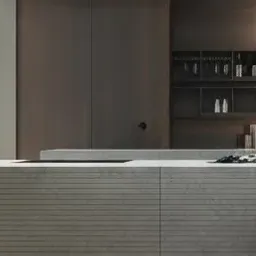 ribbed kitchen island